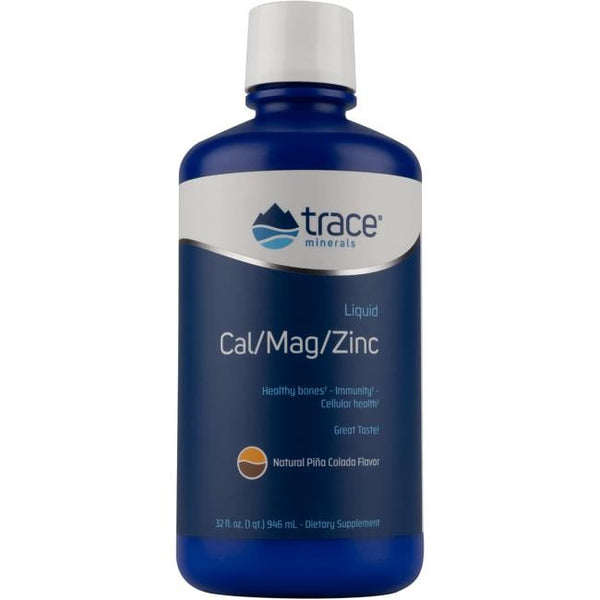 Trace Minerals Liquid Cal/Mag/Zinc Pina Colada Flavor - 32 oz