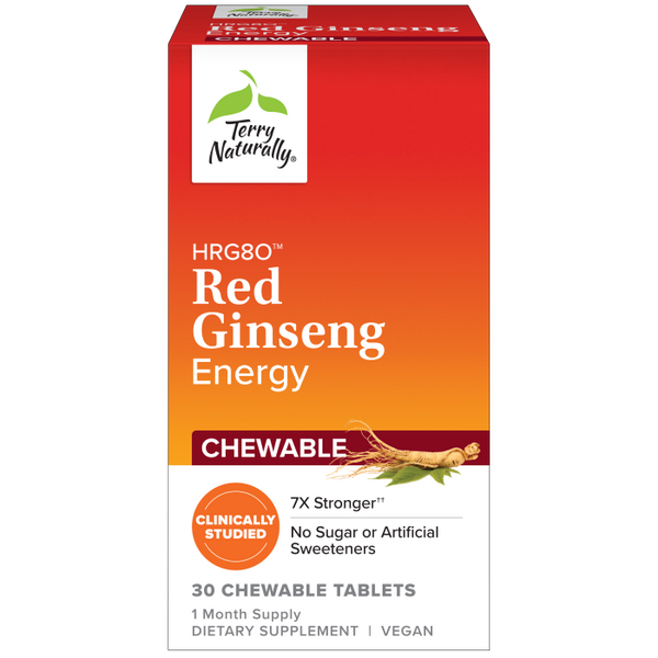 Terry Naturally Red Ginseng Energy - 30 Chew Tablets
