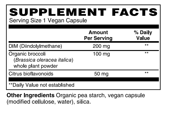 Supplement Facts for Nature's Finest Ultra DIM 200mg - 60 Capsules