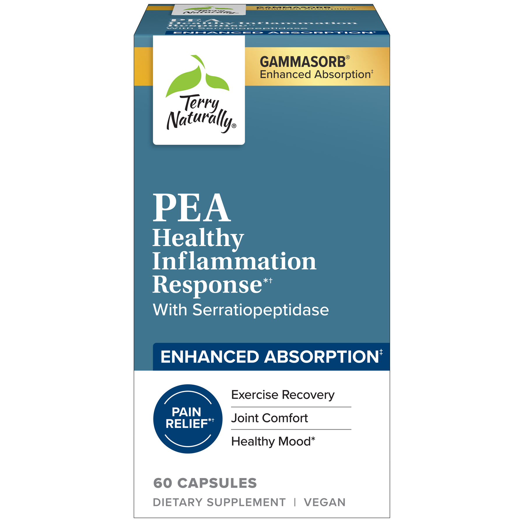 Terry Naturally PEA Healthy Inflammation Response - 60 capsules