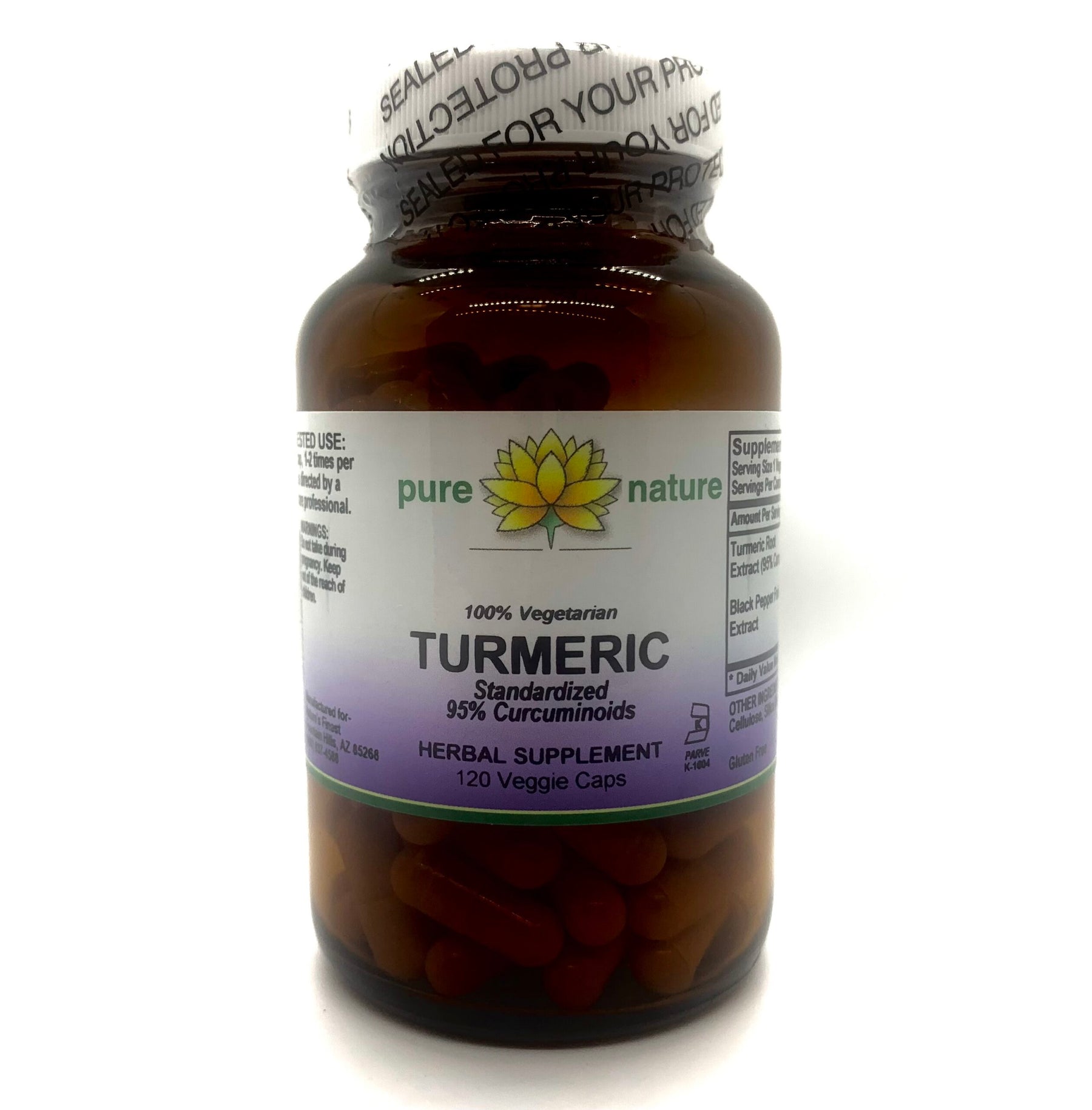 Pure Nature Turmeric 120 Veg Caps