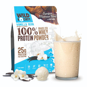 Wild Society Vanilla Whey Protein with Superfood Mushrooms