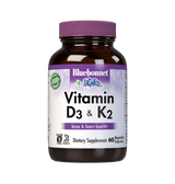 Bluebonnet Vitamin D3 and K2 - 60 vegcaps