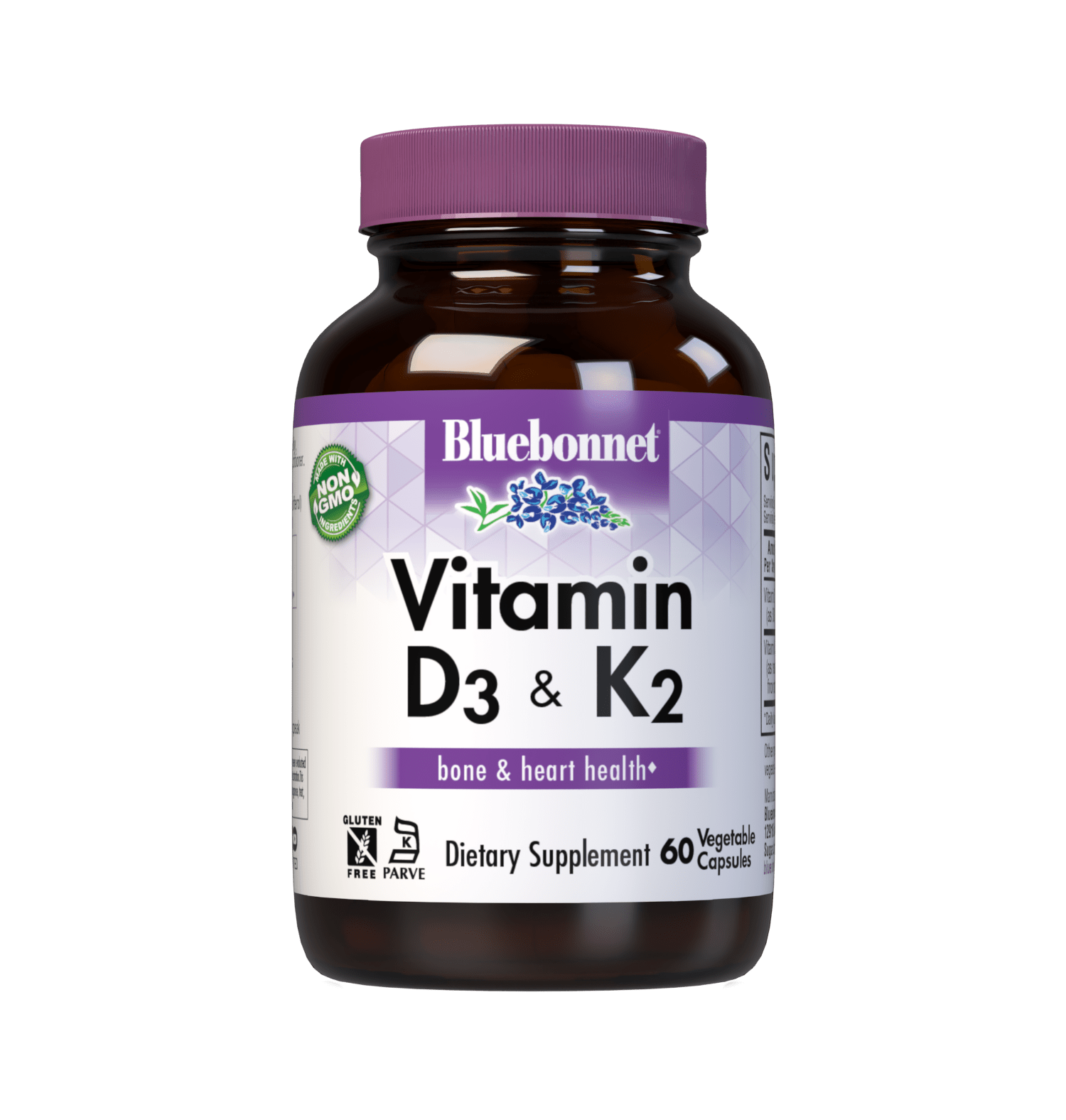 Bluebonnet Vitamin D3 and K2 - 60 vegcaps