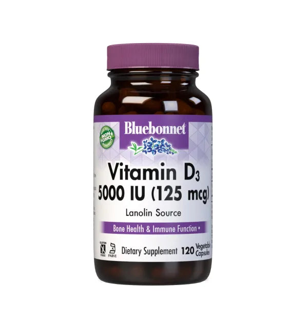 Bluebonnet Vitamin D3 5000 IU - 120 vegcaps