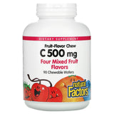 Natural Factors Vitamin C 500mg Mixed Fruit - 90 Chewables
