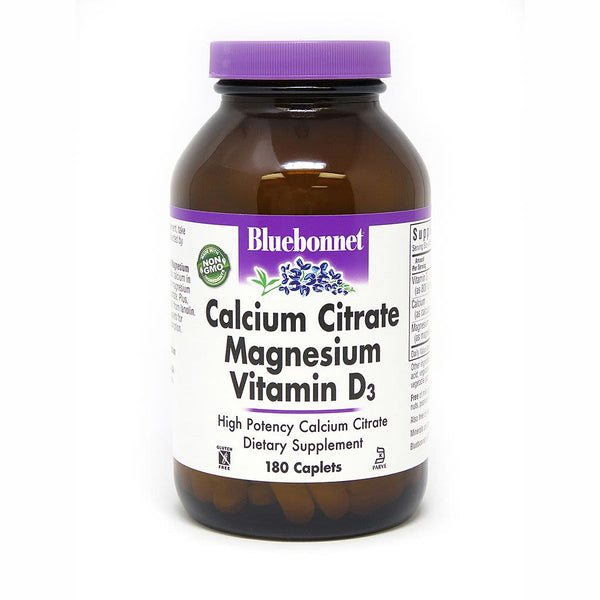 Bluebonnet Calcium Citrate Magnesium and Vitamin D3 180 caplets