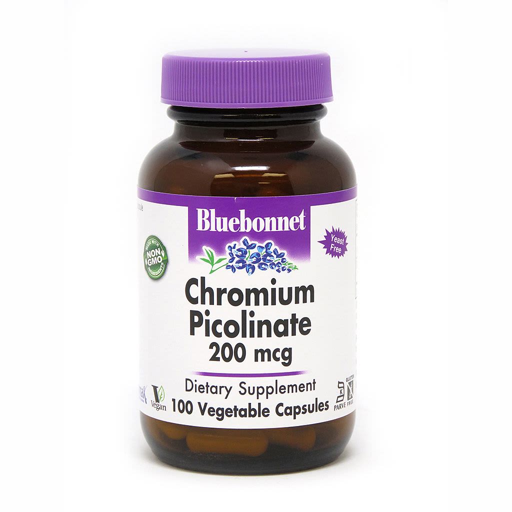 Bluebonnet Chromium Picolinate 200 mcg - 100 vegcaps