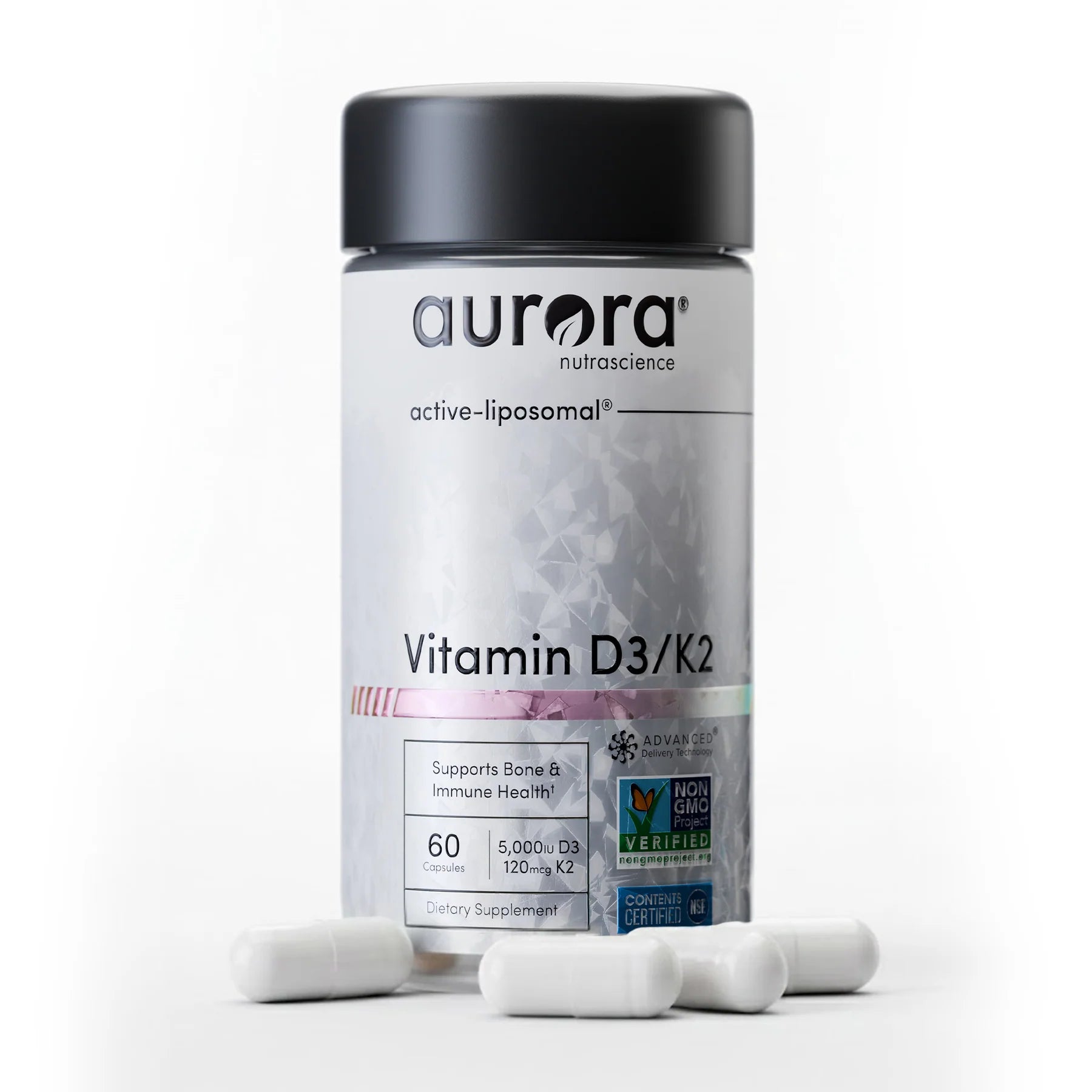 Aurora Liposomal Vitamin D3/K2 - 60 Capsules