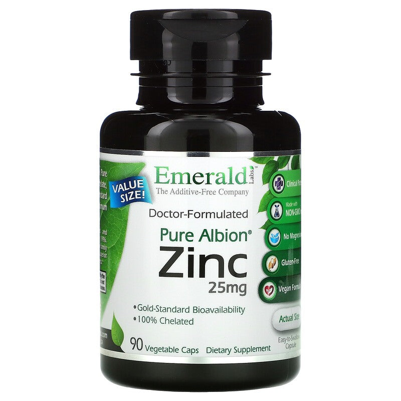Emerald Labs Pure Albion Zinc 25mg - 90 vcaps