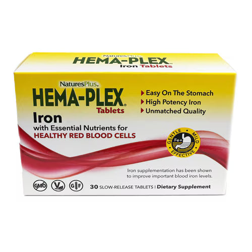 Natures Plus Hema-Plex Iron - 30 Tablets