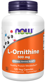 NOW L-Ornithine 500mg - 120 Veg Caps