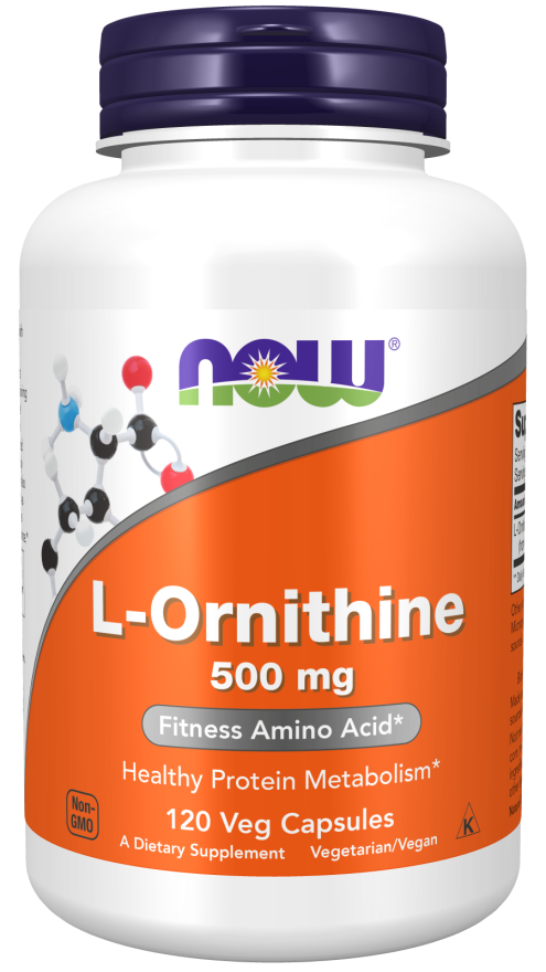 NOW L-Ornithine 500mg - 120 Veg Caps