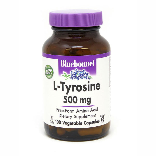 Bluebonnet L-Tyrosine 500 mg - 100 vegcaps