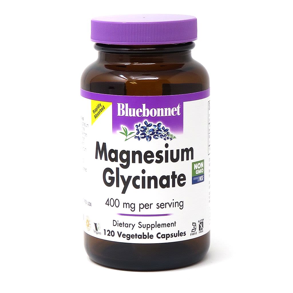 Bluebonnet Magnesium Glycinate - 120 vegcaps