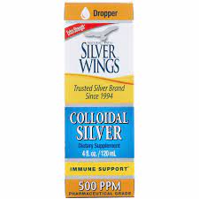 Silver Wings Colloidal Silver 500 PPM 4 oz. Dropper