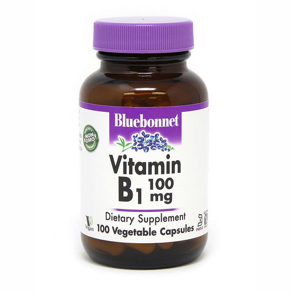 Bluebonnet Vitamin B-1 100mg 100 vegcaps