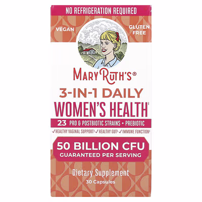 Mary Ruth's 3-IN-1 Daily Women's Health, 50 Billion CFU, 30 caps